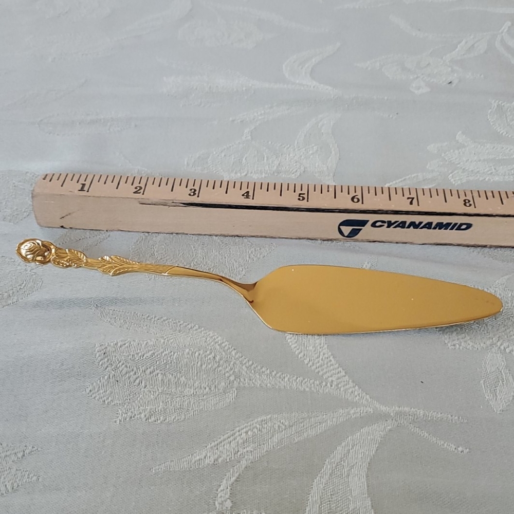 Gold-plated Dessert Server, Excellent!! - Picture 2 of 3